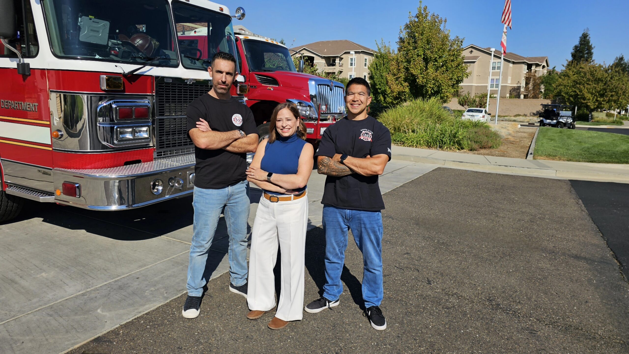 Rsvl Firefighters Stand with Karen Alvord